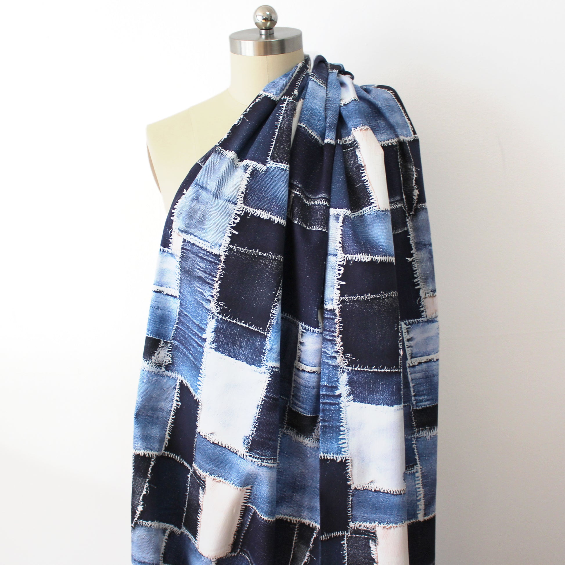 'denim fusion ' printed stretch cotton denim, Oeko-Tex cert.