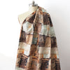 'tea washed patchwork' printed stretch cotton denim, Oeko-Tex cert
