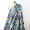'denim patchwork' printed stretch cotton denim, Oeko-Tex cert