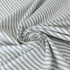 organic 'breton' stripe textured organic cotton woven - sea glass