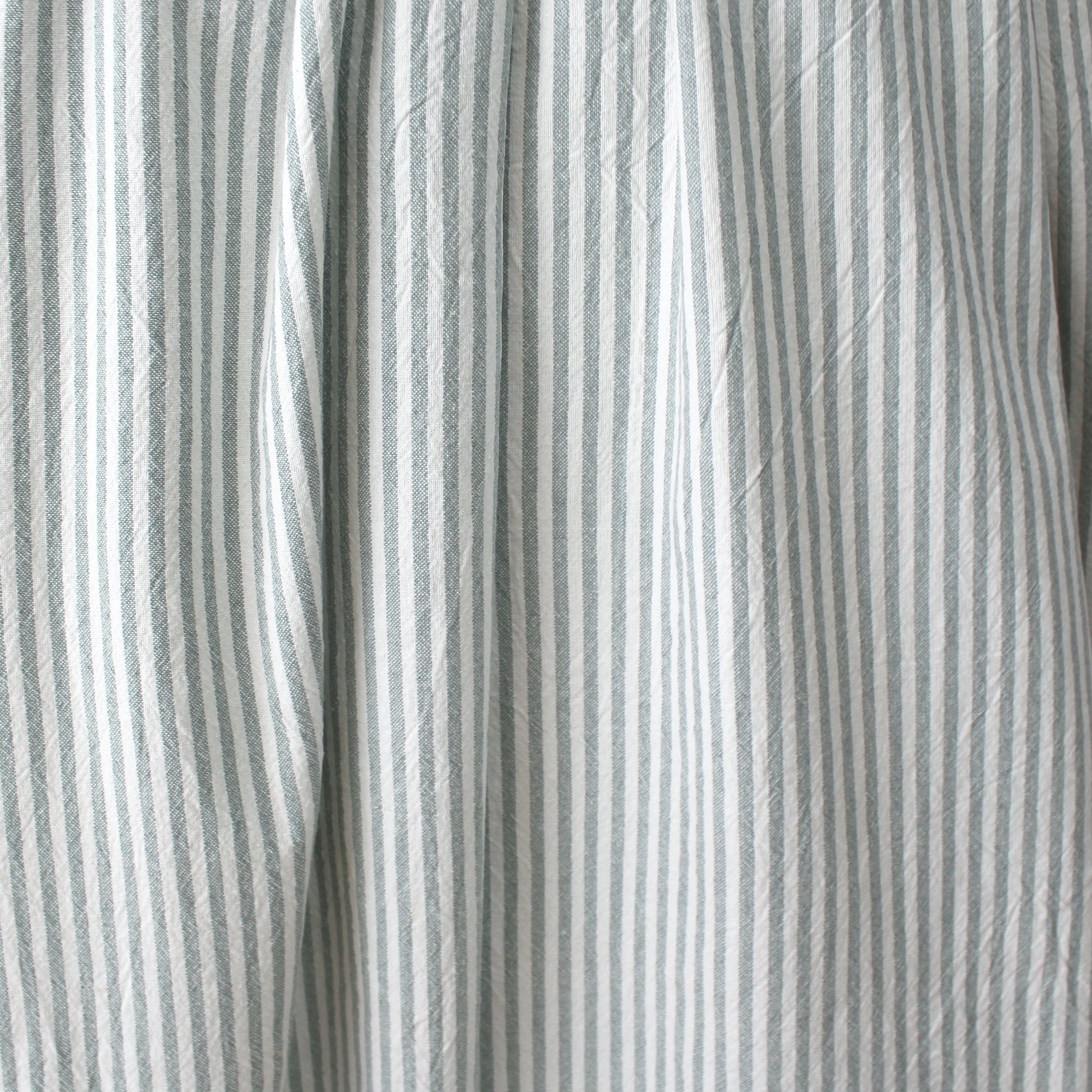 organic 'breton' stripe textured organic cotton woven - sea glass
