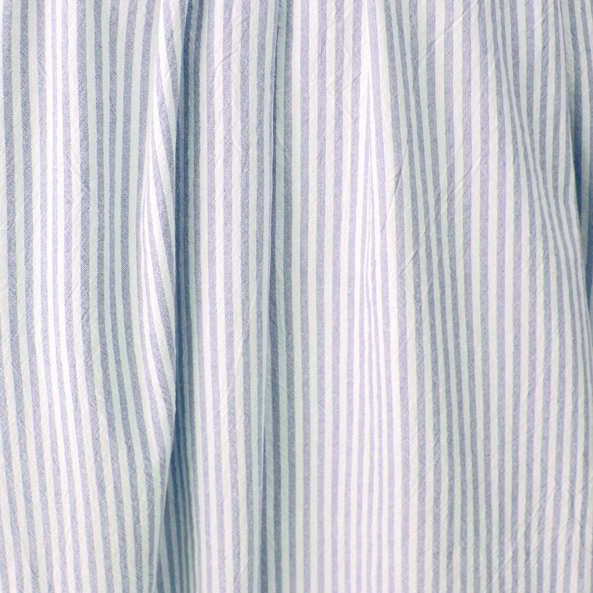 organic 'breton' stripe textured organic cotton woven - beachy blue