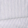 organic 'breton' stripe textured organic cotton woven - beachy blue