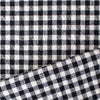 textured organic cotton woven gingham - black/white