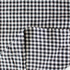 textured organic cotton woven gingham - black/white