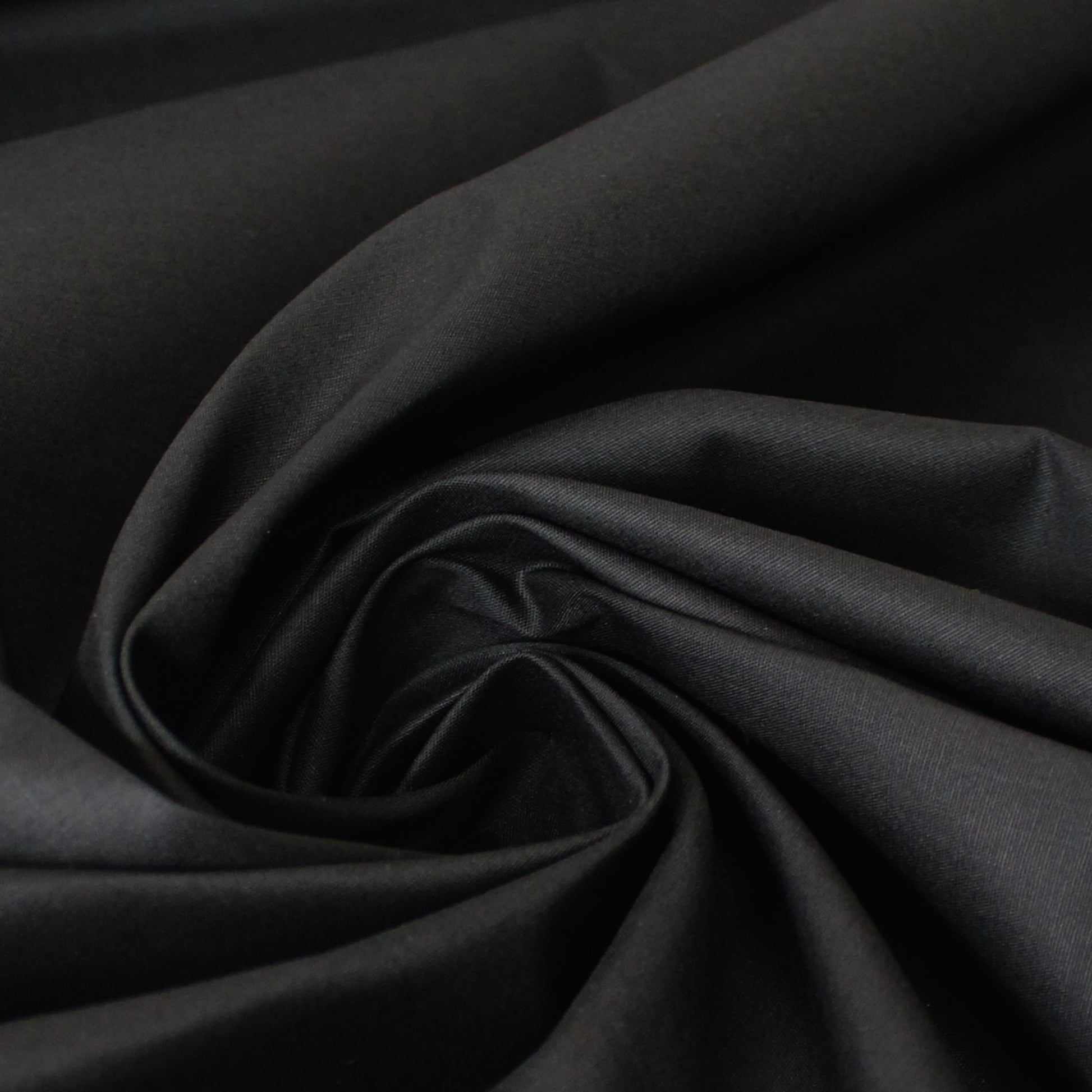 stretch poplin shirting - black Oeko-Tex cert.