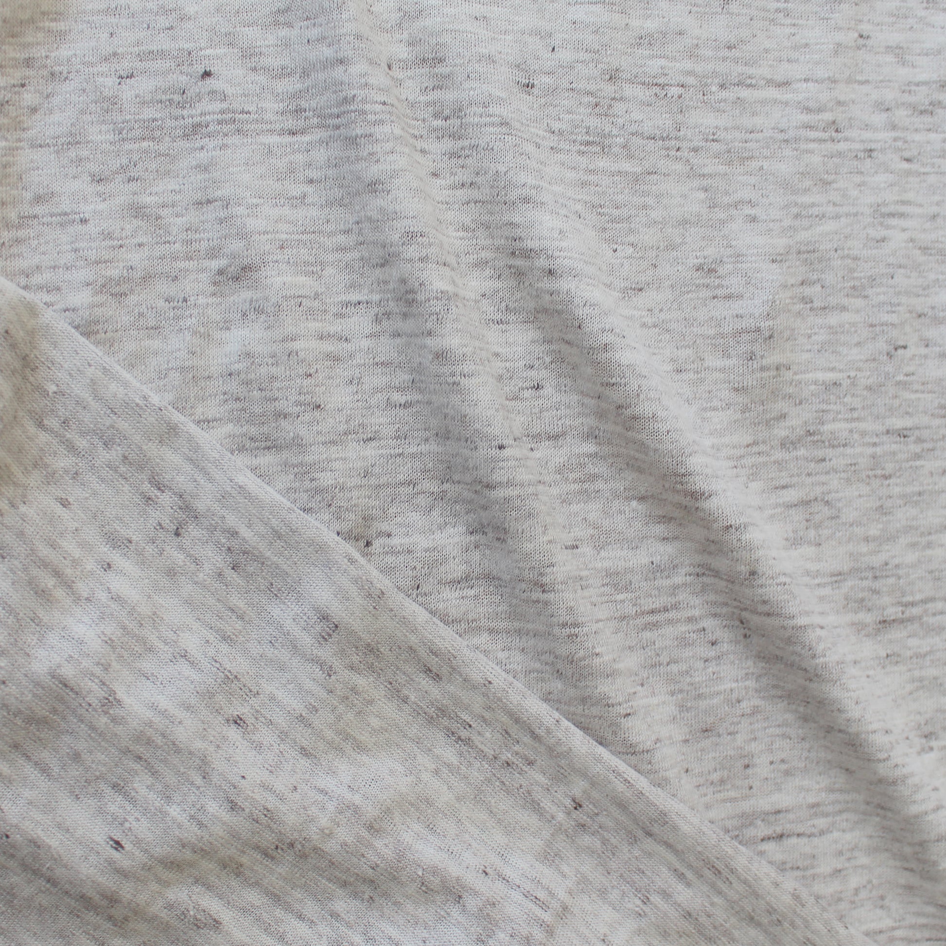 fine Italian mottled linen knit - white birch