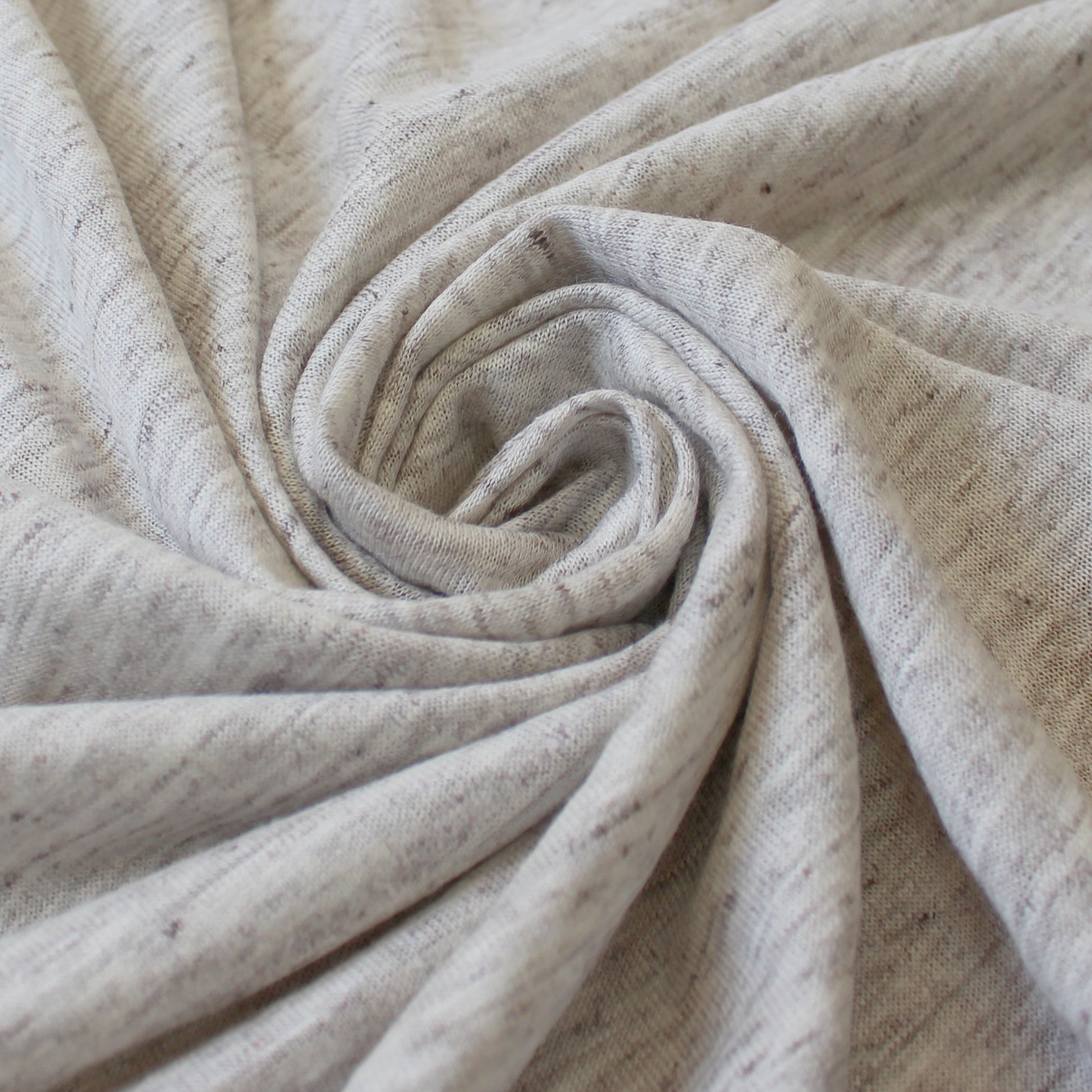 fine Italian mottled linen knit - white birch