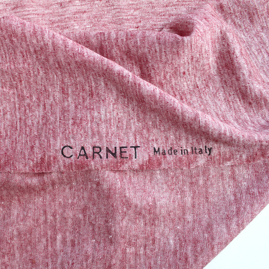 fine Italian mottled linen knit - red