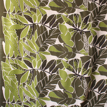 Italian 'tropical green' linen/cotton dressweight woven