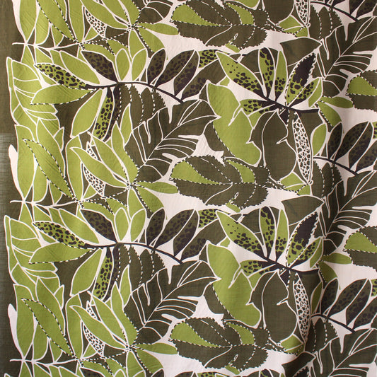 Italian 'tropical green' linen/cotton dressweight woven