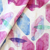 European 'painted shapes' slub linen woven