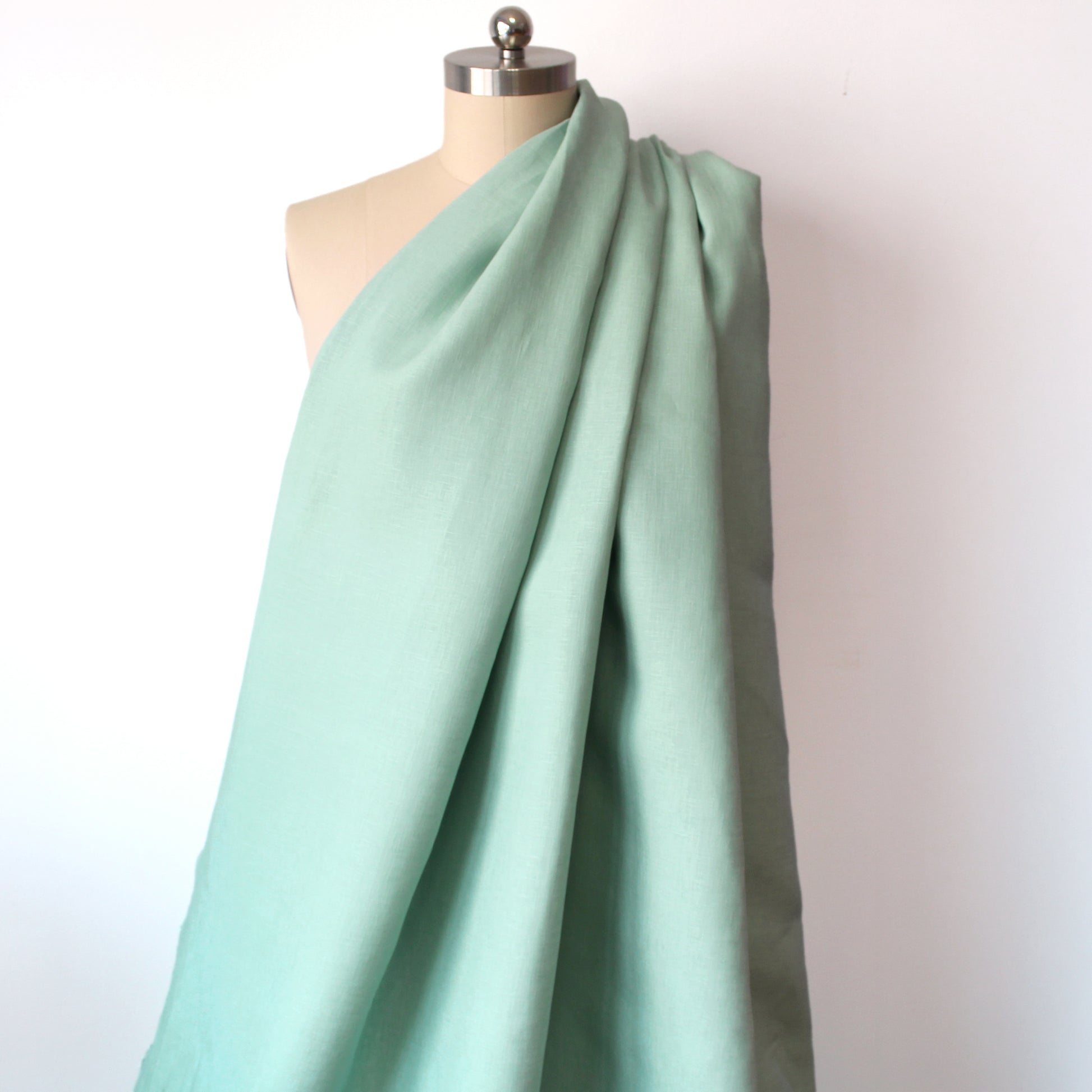 European mid-weight linen woven - lichen