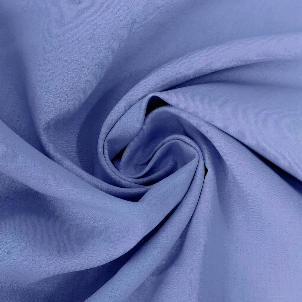 European mid-weight linen woven - French blue