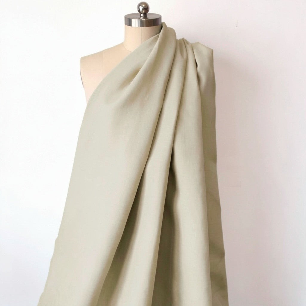 European mid-weight linen woven - limestone