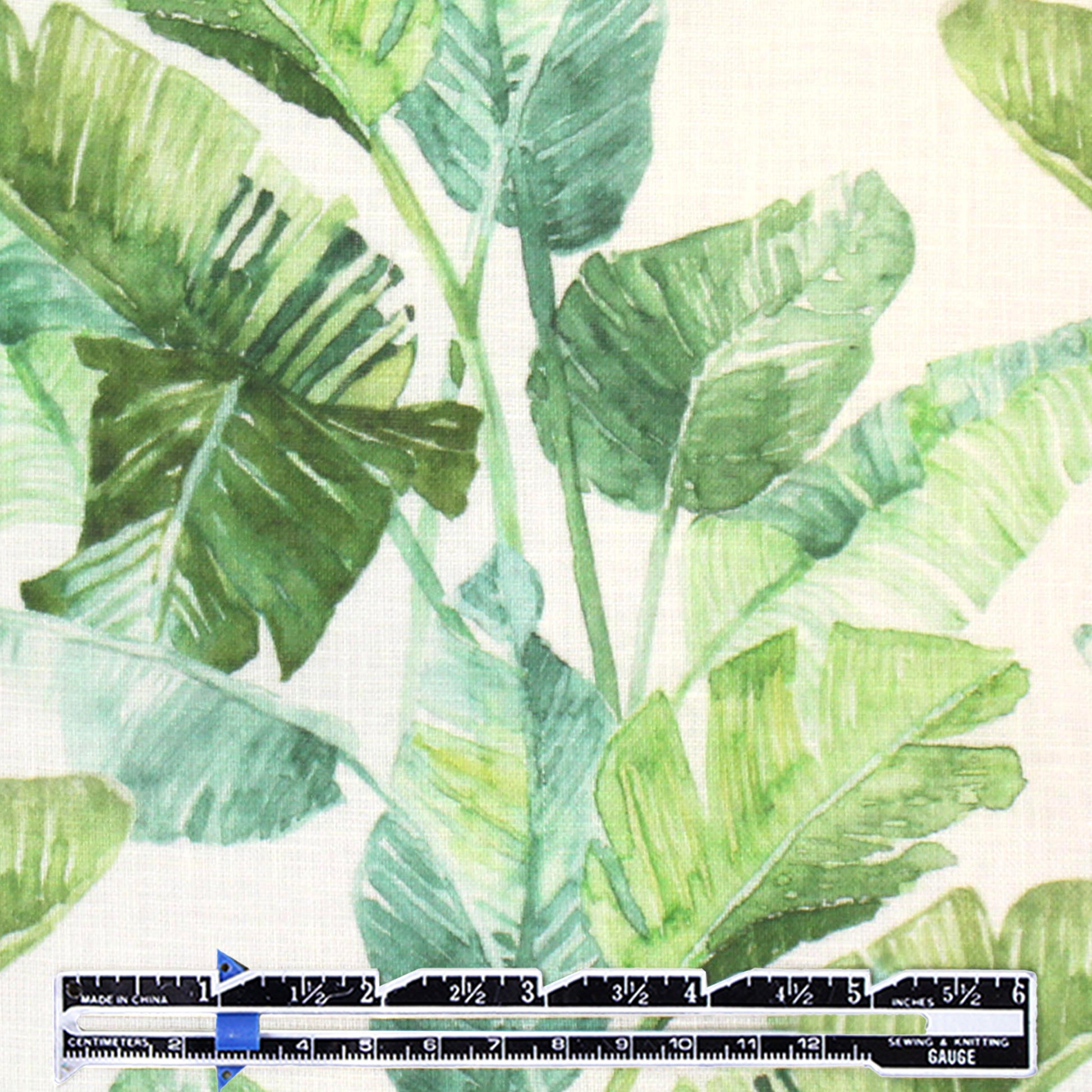 European 'banana palms' mid-weight linen woven