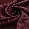novelty weave stretch cotton blend suiting - burgundy