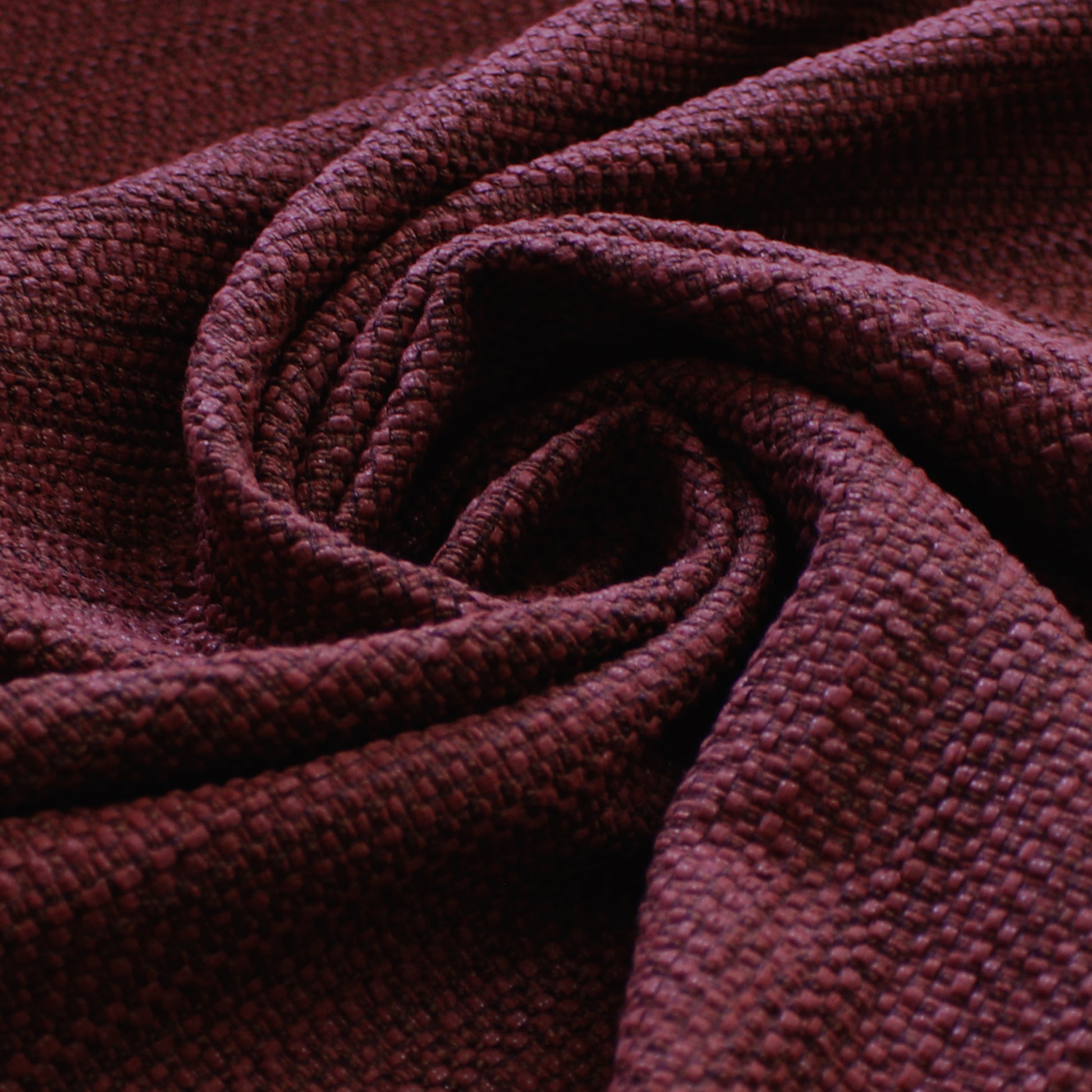novelty weave stretch cotton blend suiting - burgundy
