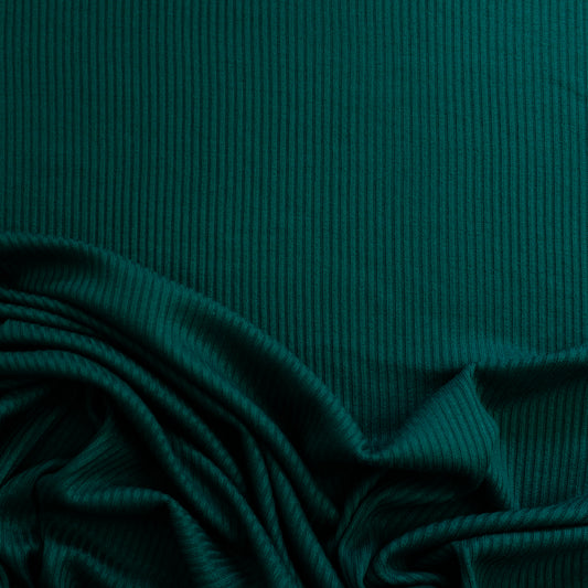 derby rib lightweight sweater knit - bottle green