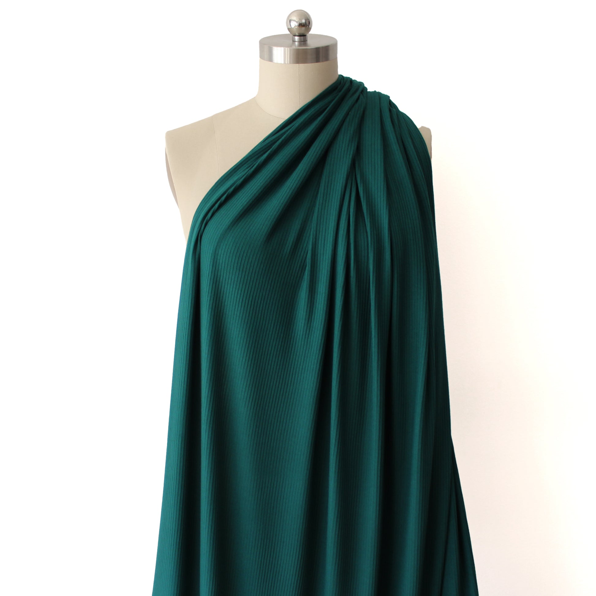 derby rib lightweight sweater knit - bottle green