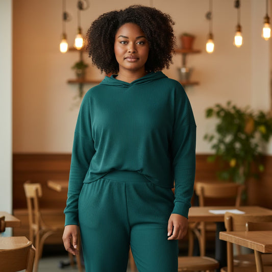 derby rib lightweight sweater knit - bottle green