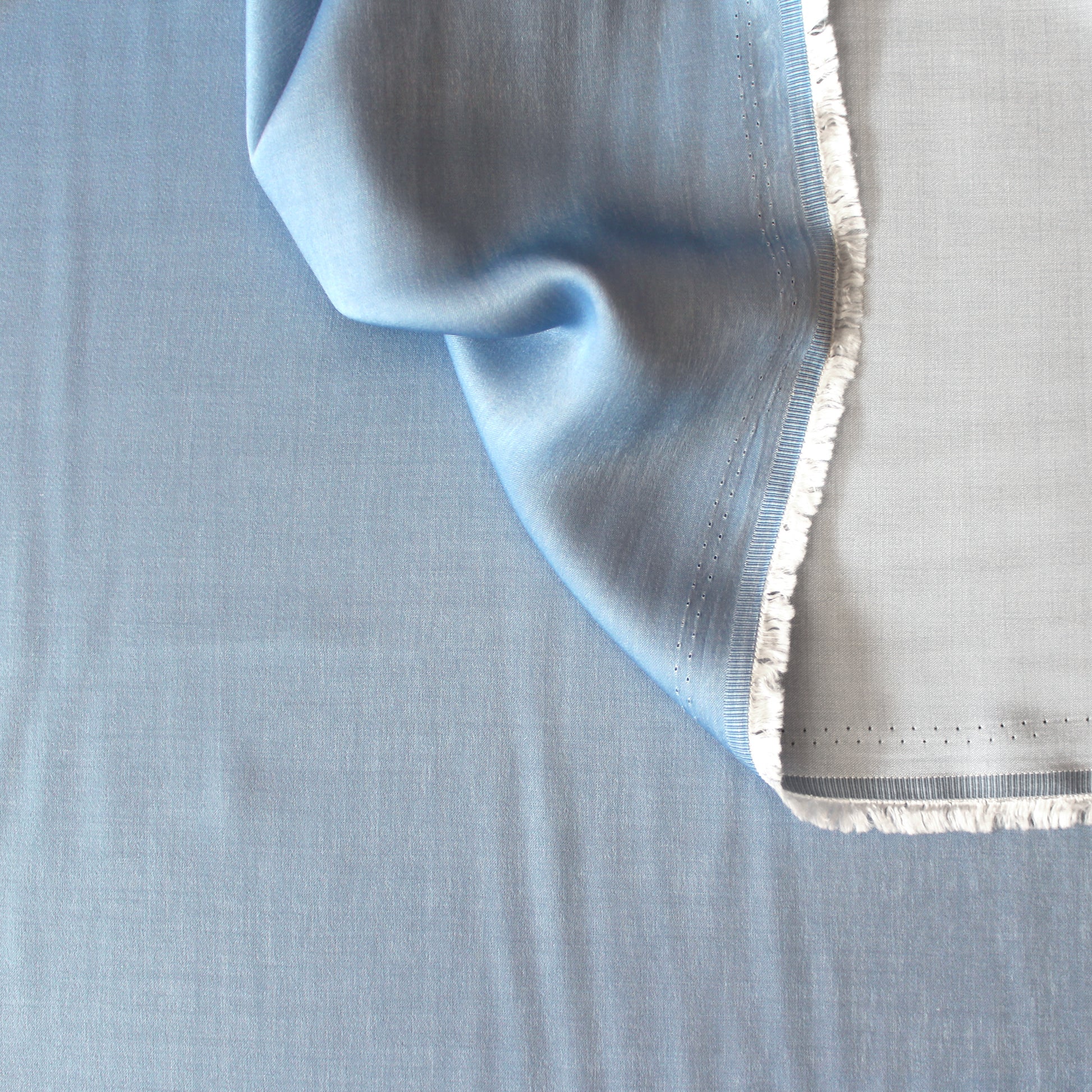 decadent cotton/rayon satin 'denim' - Caribbean sea