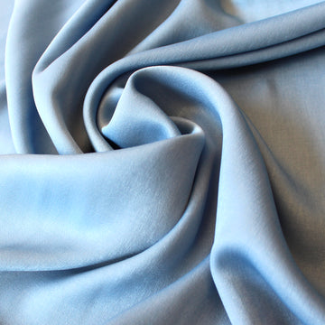 decadent cotton/rayon satin 'denim' - Caribbean sea