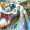 'plein air' silk/cotton blouseweight overprinted jacquard, Oeko-Tex cert.