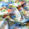 'plein air' silk/cotton blouseweight overprinted jacquard, Oeko-Tex cert.