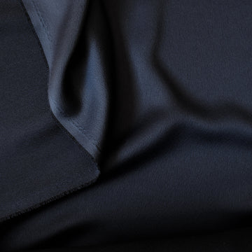 "Milan crepe" poly satin, Oeko-Tex cert. - midnight