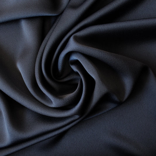 "Milan crepe" poly satin, Oeko-Tex cert. - midnight