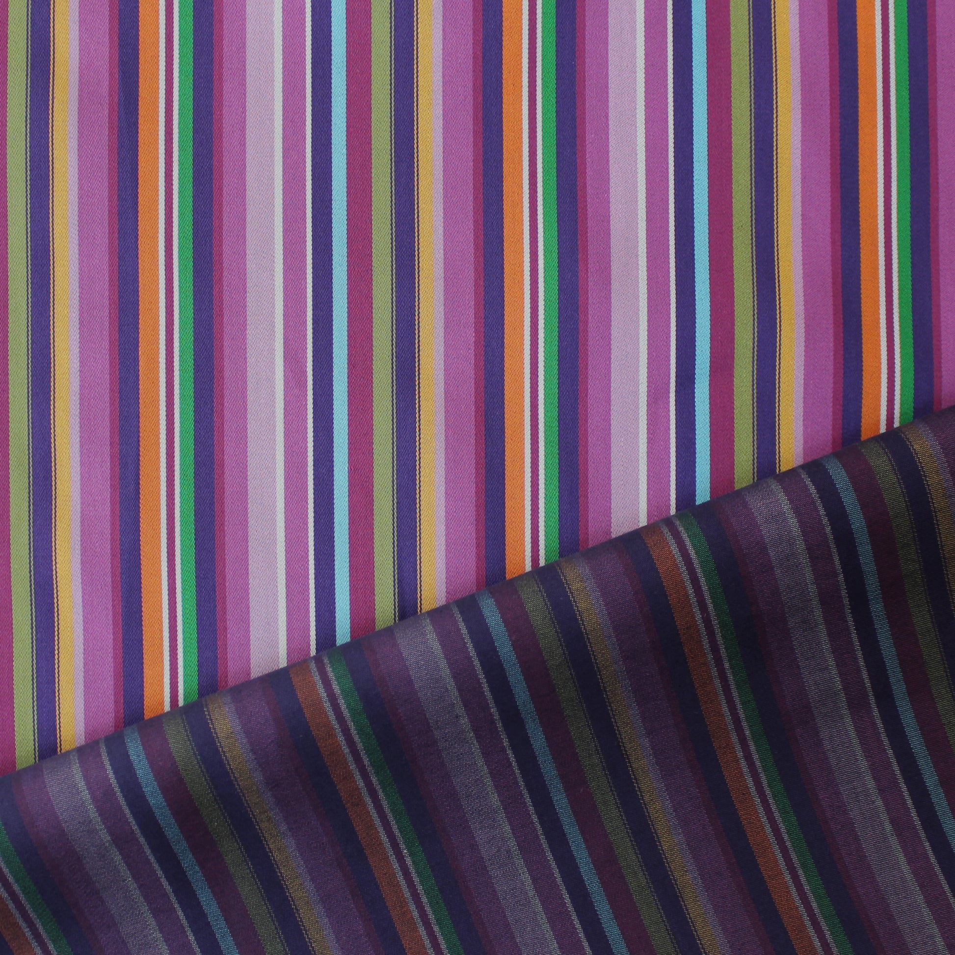 Italian 'roman stripe' yarn-dyed cotton woven