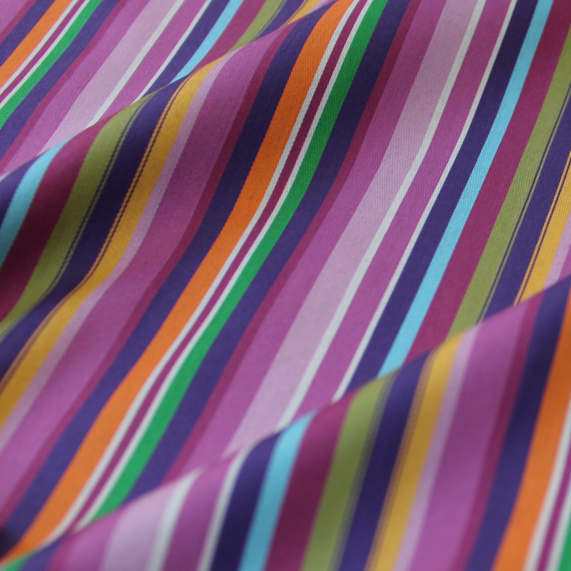 Italian 'roman stripe' yarn-dyed cotton woven