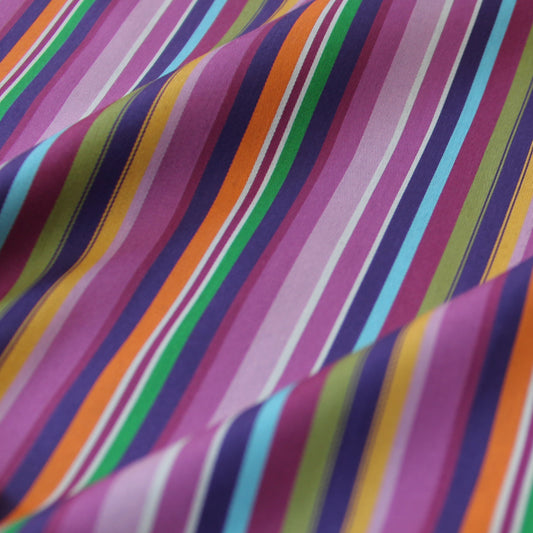 Italian 'roman stripe' yarn-dyed cotton woven