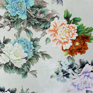 Italian 'spring garden' printed canvas