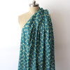 Japanese 'fan fare' homespun cotton - green