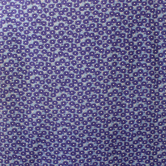 Japanese 'fan fare' homespun cotton - blue