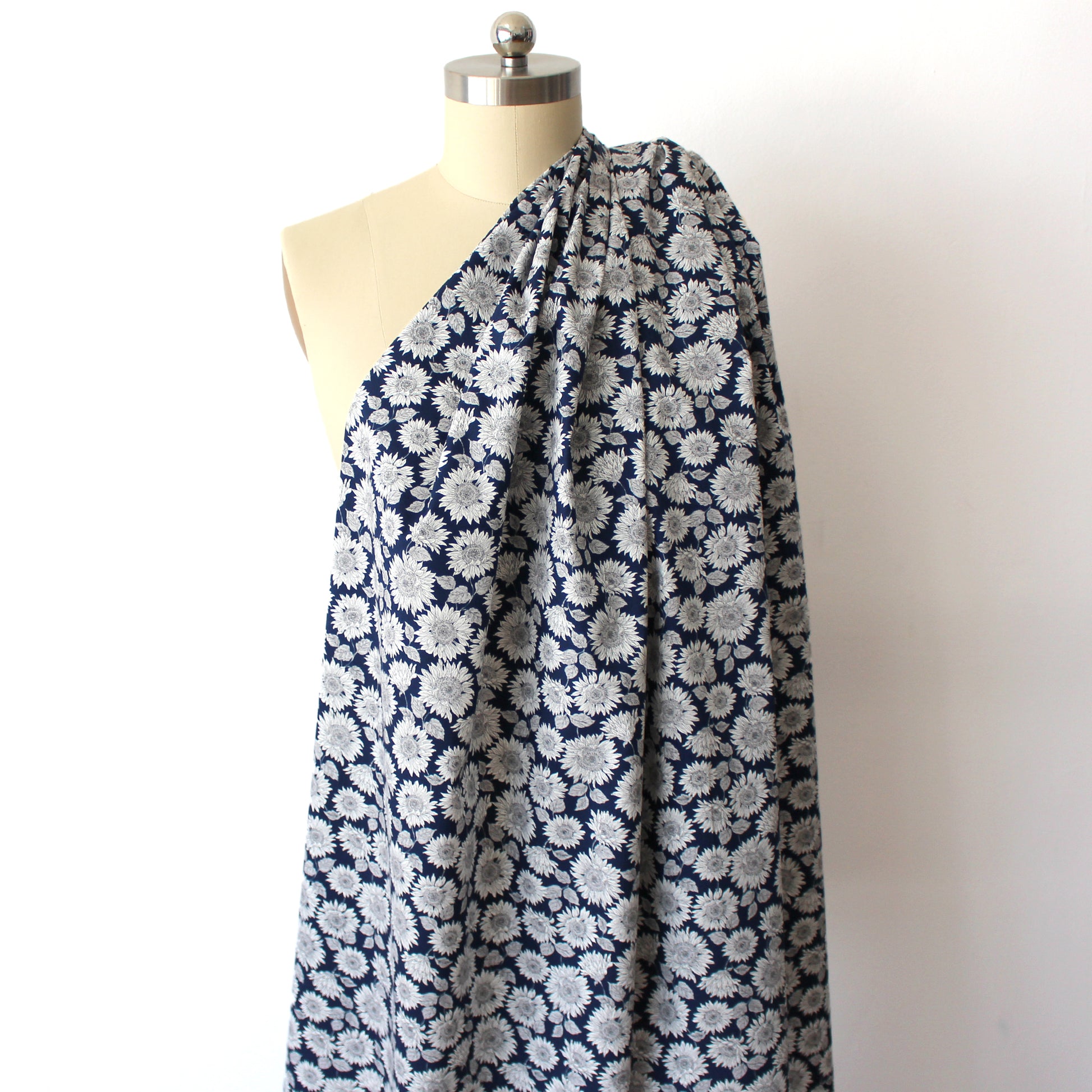 Japanese Sevenberry 'sunflowers' cotton shirting