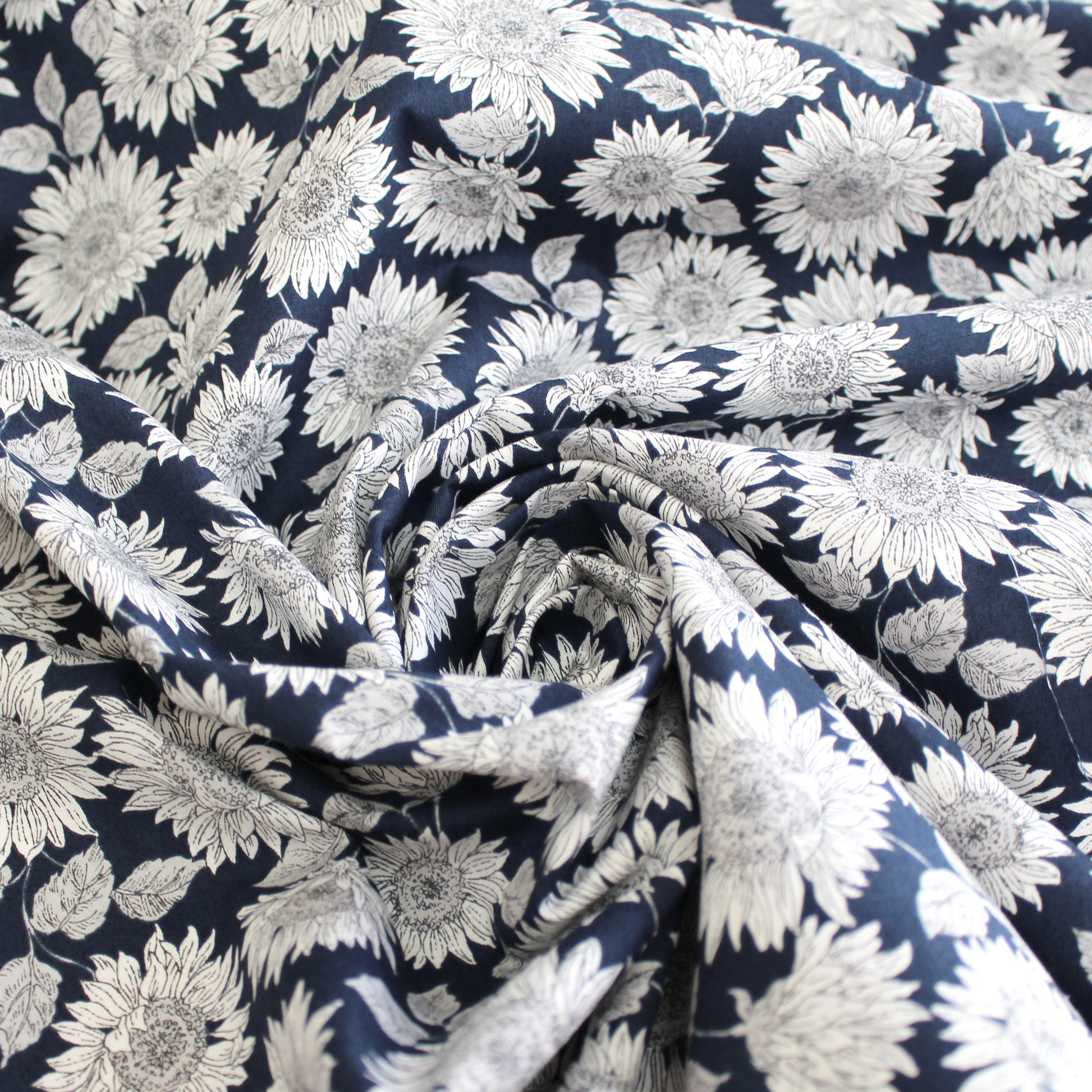 Japanese Sevenberry 'sunflowers' cotton shirting