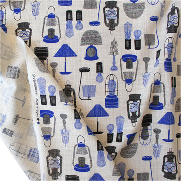 Japanese Sevenberry 'lantern's light' homespun cotton