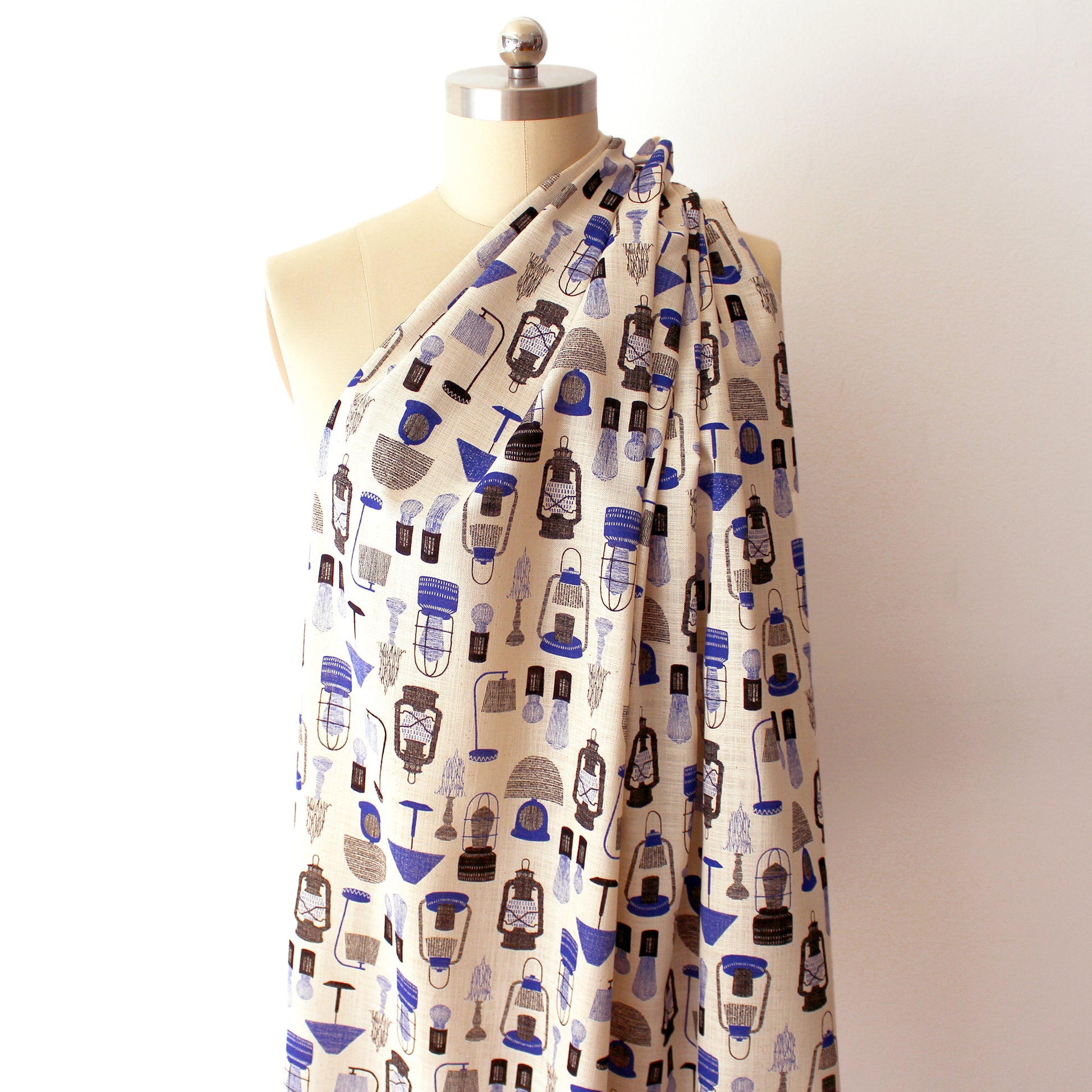Japanese Sevenberry 'lantern's light' homespun cotton