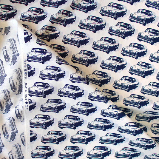 Japanese Sevenberry 'retro car' cotton shirting