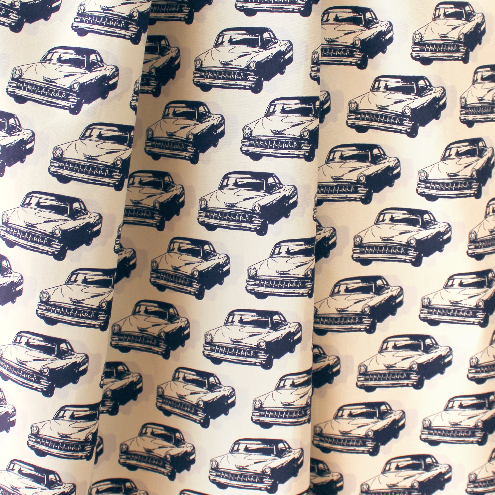 Japanese Sevenberry 'retro car' cotton shirting