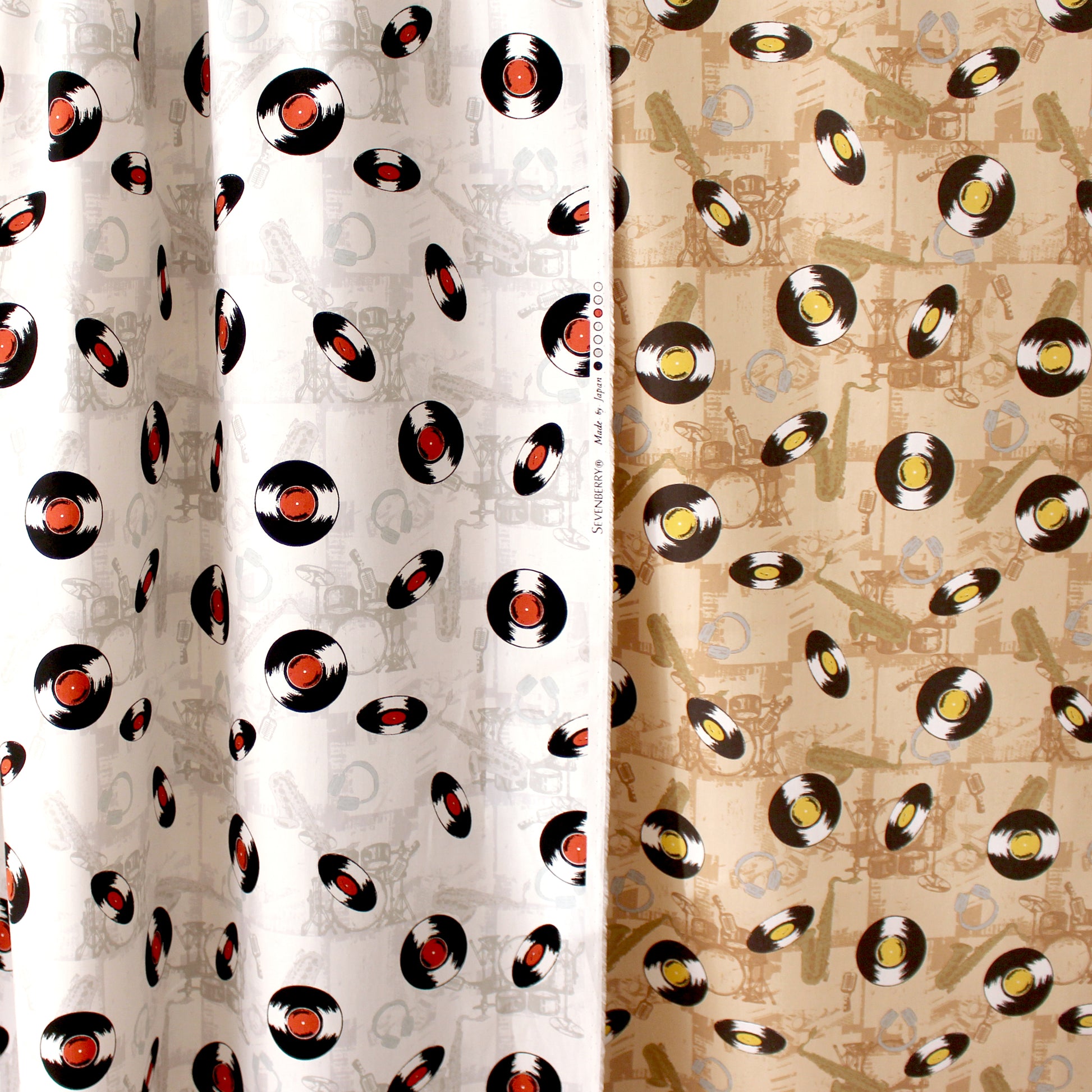Japanese Sevenberry 'retro record' cotton shirting - tan