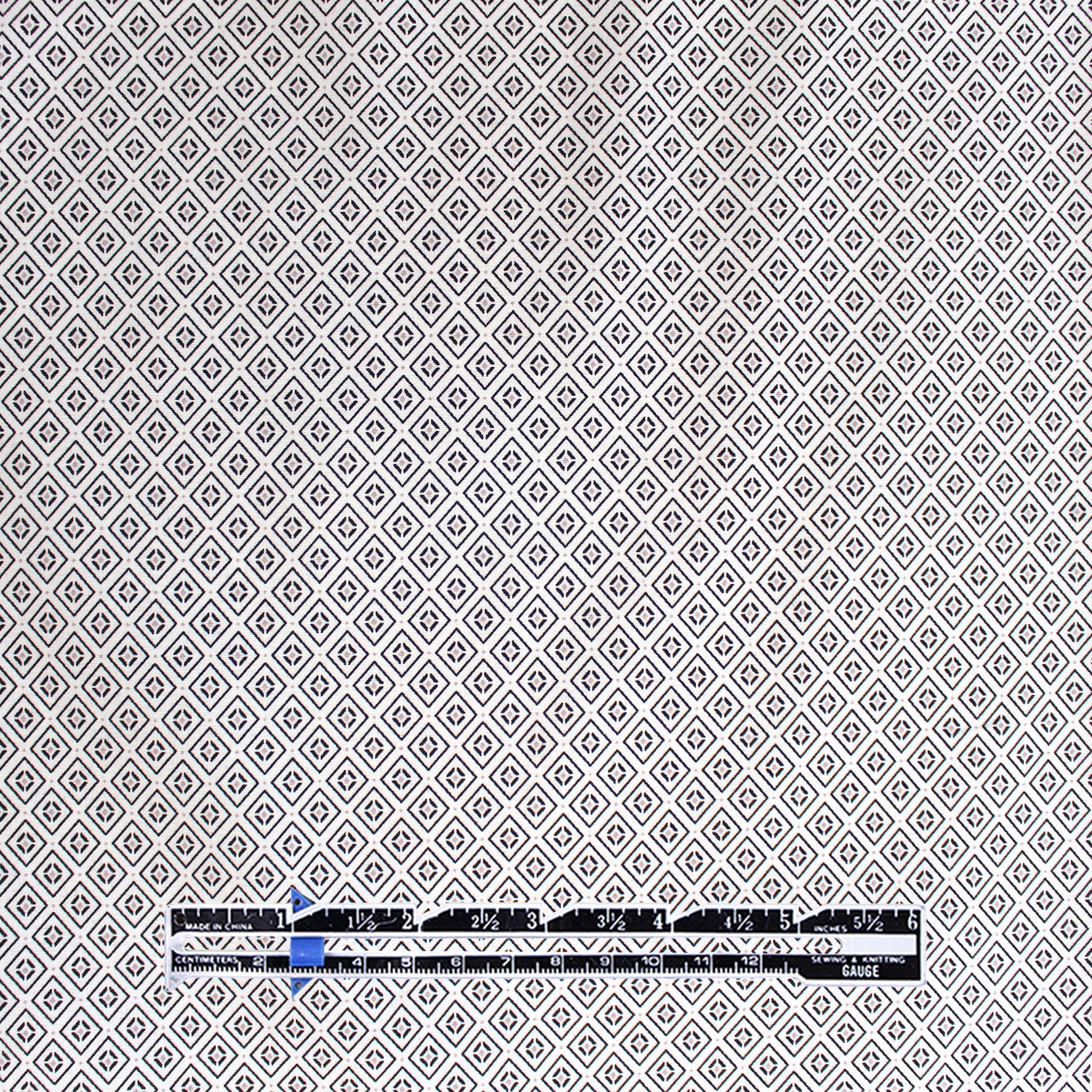 Japanese Sevenberry 'geo diamond' cotton shirting - charcoal/lilac