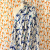 Japanese Sevenberry 'polar musings' mid-weight woven - orange/teal