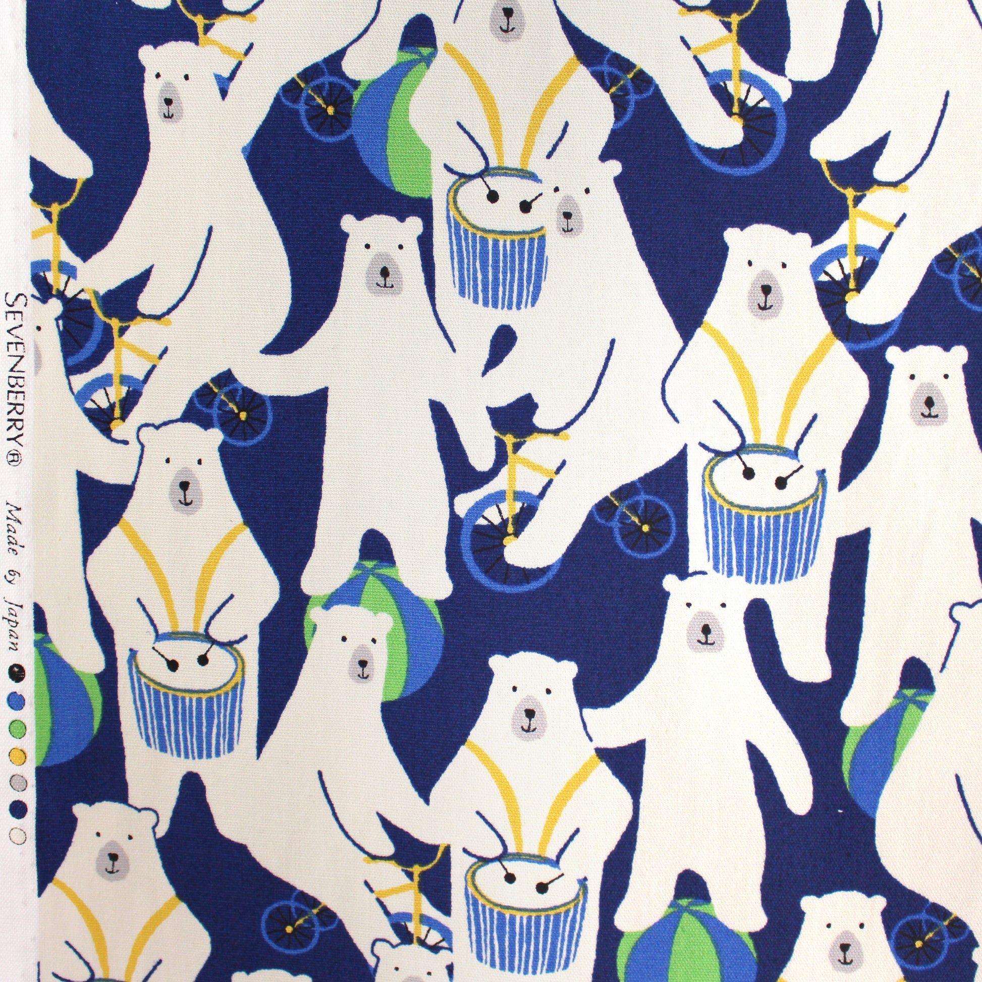 Japanese Sevenberry 'polar musings' mid-weight woven - blue