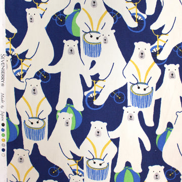 Japanese Sevenberry 'polar musings' mid-weight woven - blue
