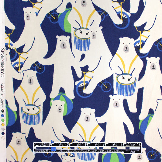 Japanese Sevenberry 'polar musings' mid-weight woven - blue