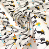 Japanese Sevenberry 'penguin party' mid-weight woven